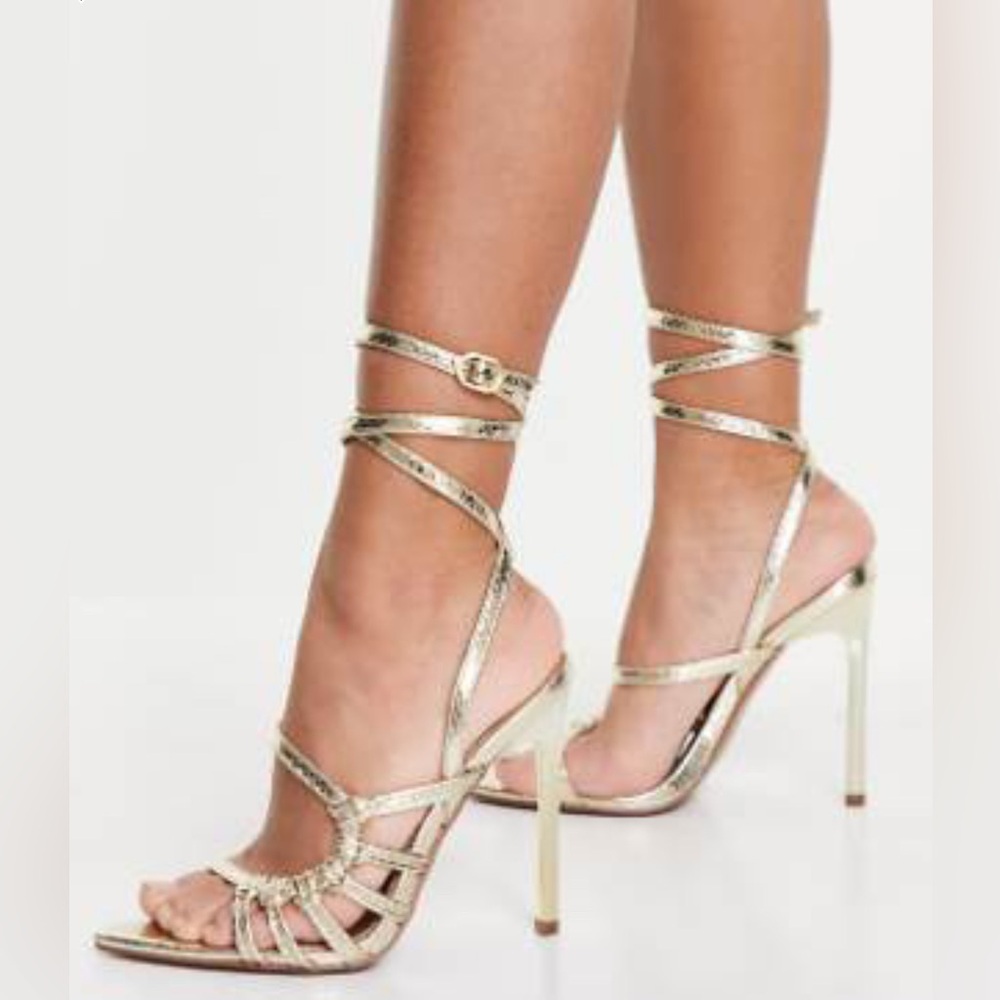 ASOS Elegant Gold Strappy Heels